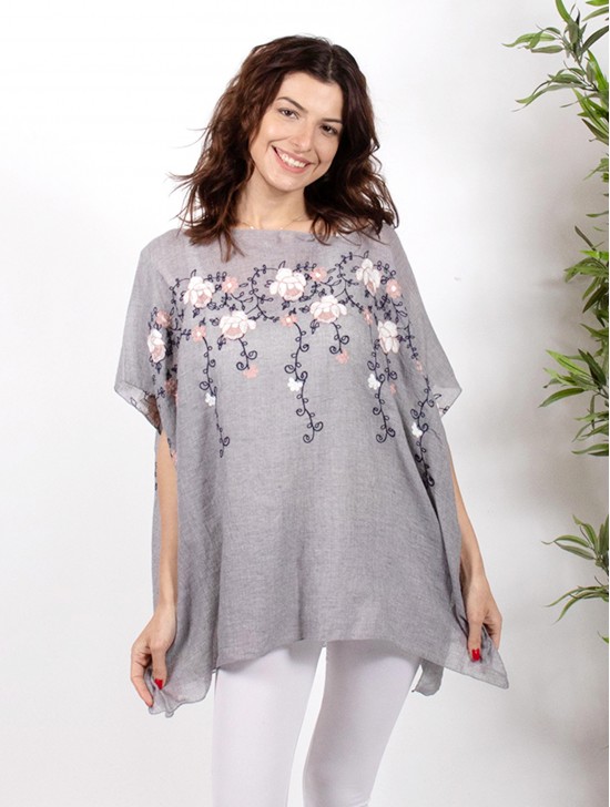 Roses Embroidery Top